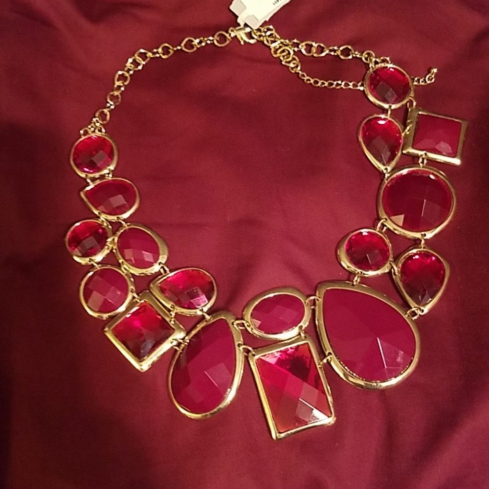 Red glass necklace